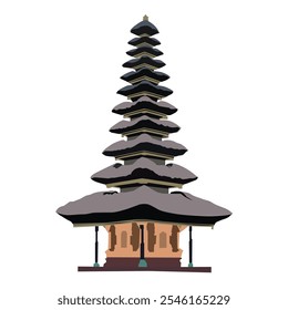 vector of one of the temples in Bali, a place of Hindu religious worship