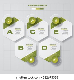 Vector one - two - three - four - five  progress/process steps. Abstract infographics background.