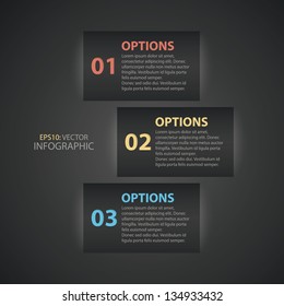 Vector One Two Three, steps and options banner, web design. Vector illustration.