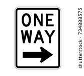 Vector One Way Sign Icon, Right Sign