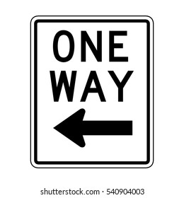Vector One Way Sign Icon