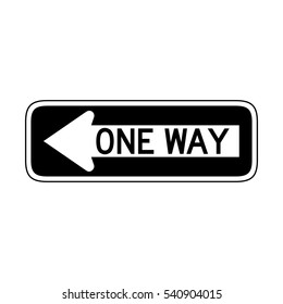 Vector One Way Sign Icon