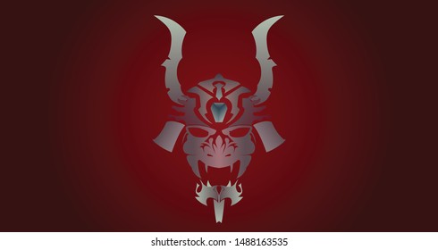 Vector Oni Mask in gradient color