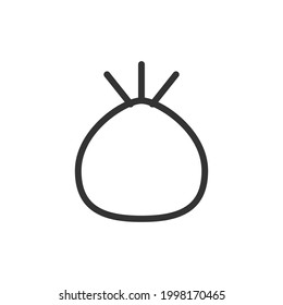 Vector onion line icon. Symbol in trendy outline style. Vector illustration isolated on a white background. 