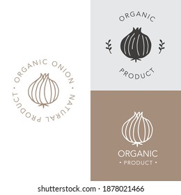 Vector onion logo design template set