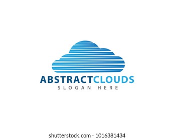 vector online abstract symbol cloud storage logo design