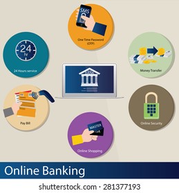 vector online banking concept illustration