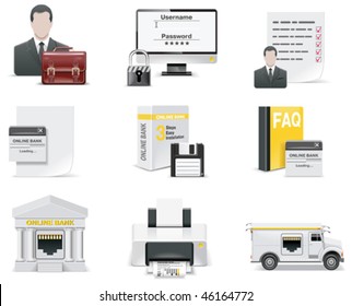 Vector online banking icon set. Part 1