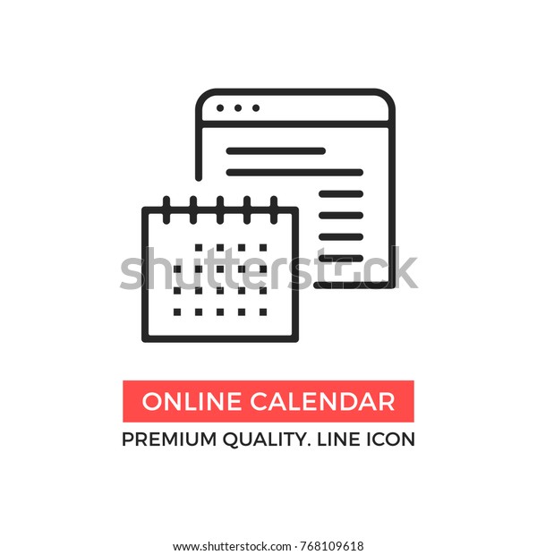 vector online calendar icon calendar web stock vector calendar organizer online