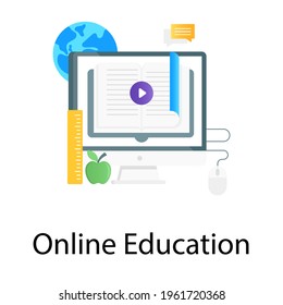 A vector of online education, online book