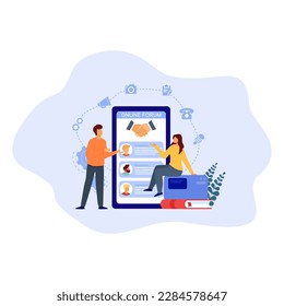 Vector online forum service or platform for business
