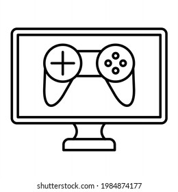 Vektorgrafik-Outline-Gaming-Symboldesign

