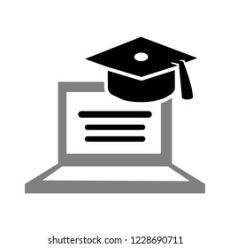 vector online learning concept. education icon