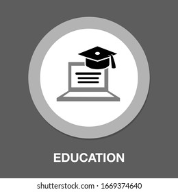 vector online learning concept. education icon