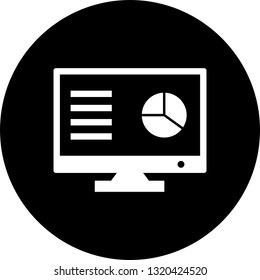 Vector Online Marketing Pie Chart Icon