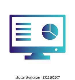 Vector Online Marketing Pie Chart Icon
