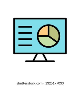 Vector Online Marketing Pie Chart Icon