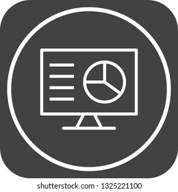 Vector Online Marketing Pie Chart Icon