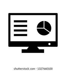 Vector Online Marketing Pie Chart Icon