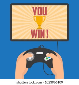 Vector online and mobile game icons and signs