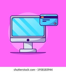 Vector Of Online Payment Icon. Flat Of Online Payment Icon. Flat design vector illustration for web banner, web and mobile, infographics. Vector Online Payment Icon Graphic.