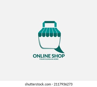 icono de vectores en línea Tienda , logotipo de Creative online Shop , Plantillas de logotipo de compras.