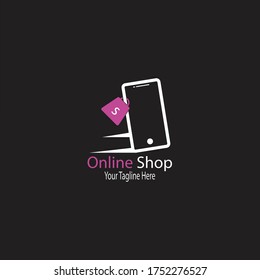 Vector - online shop logo design vector icon. shopping logo design