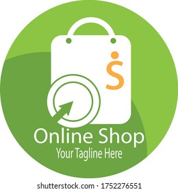 Vector - Online Shop Logo Design Vektorsymbol. Shopping-Logo-Design