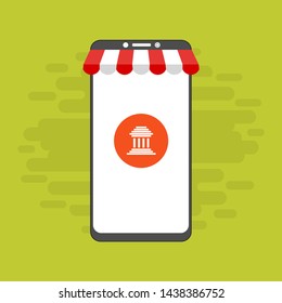 vector online, shopping buy digital marketing conpect illustration graphic flat design template