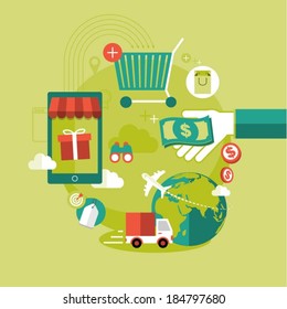 vector online shopping concept illustration
