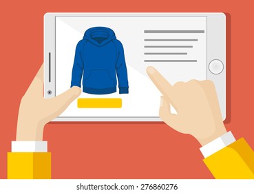 Vector online shopping flat illustration