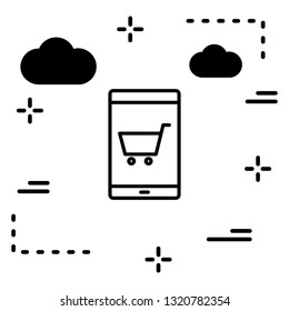  Vector Online Shopping Icon	