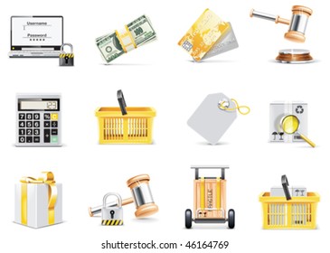 Vektorsymbol-Set für Online-Shopping