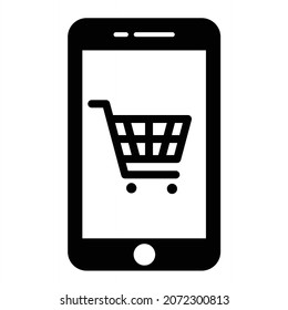 Diseño de iconos glifos de la tienda virtual de vectores
