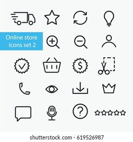 Vector online store icons set  2