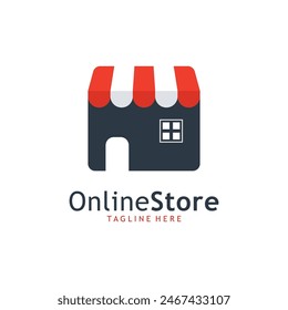 Vector Online Store Illustration Design. Online Shop Logo Icon.