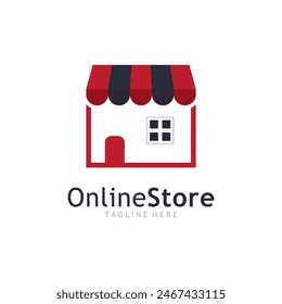 Vector Online Store Illustration Design. Online Shop Logo Icon.