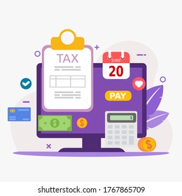 Vector of Online Tax Payment Design Template