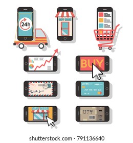 Vector Online Web Purchase Mobile Shopping