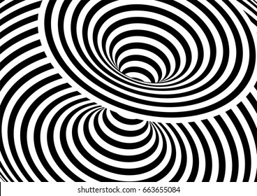 Vector op art pattern. Optical illusion abstract background