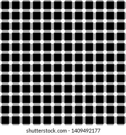 Vector op art seamless pattern background. Illusion of dots graphic illustration 