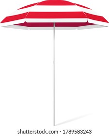 Vektor offener Strand bunter Regenschirm