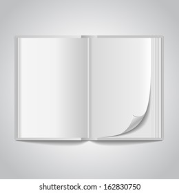 Vector open blank book