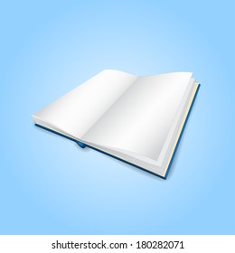 Vector open blank book