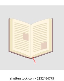 Vector open book design , can change individual colors and resize to any size