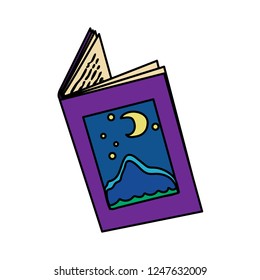 vector open book fairy story flat design