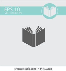 vector open book icon. education. school