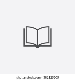Vector open book Icon for mobile and  UI