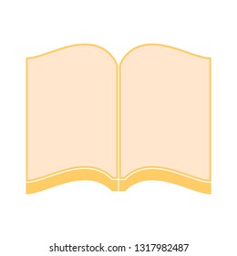Vector open book illustration isolated