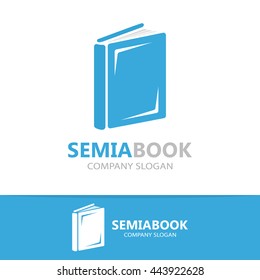 Vector open book logo concept